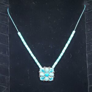 Turquoise Beaded Blue Necklace